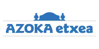 Logotipo alternativo de Azoka Etxea en negativo