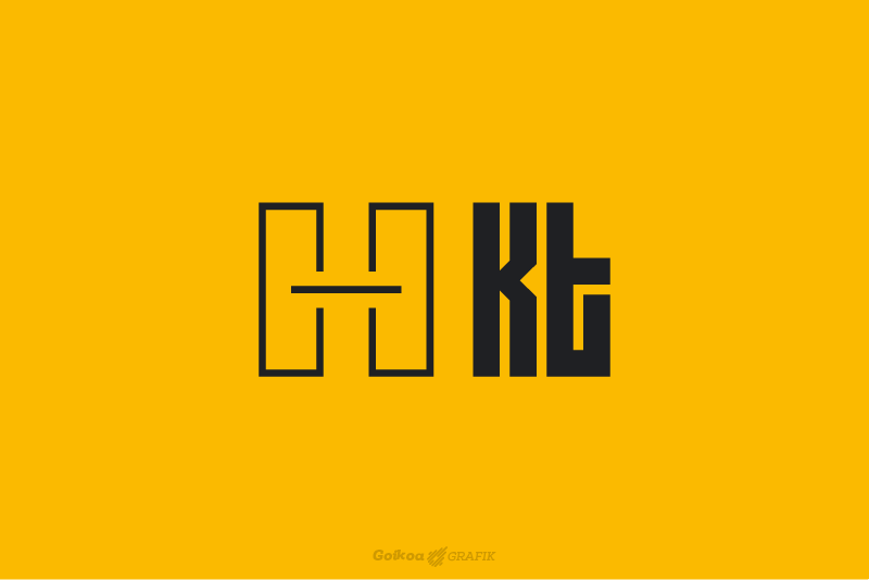 Versión compacta del logotipo de Kate Entrenamiento Funcional sobre fondo amarillo